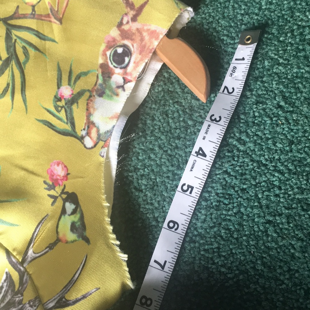 Unique Wildlife Sateen Dress Birds, Roses, Deer - Picture 10 of 10